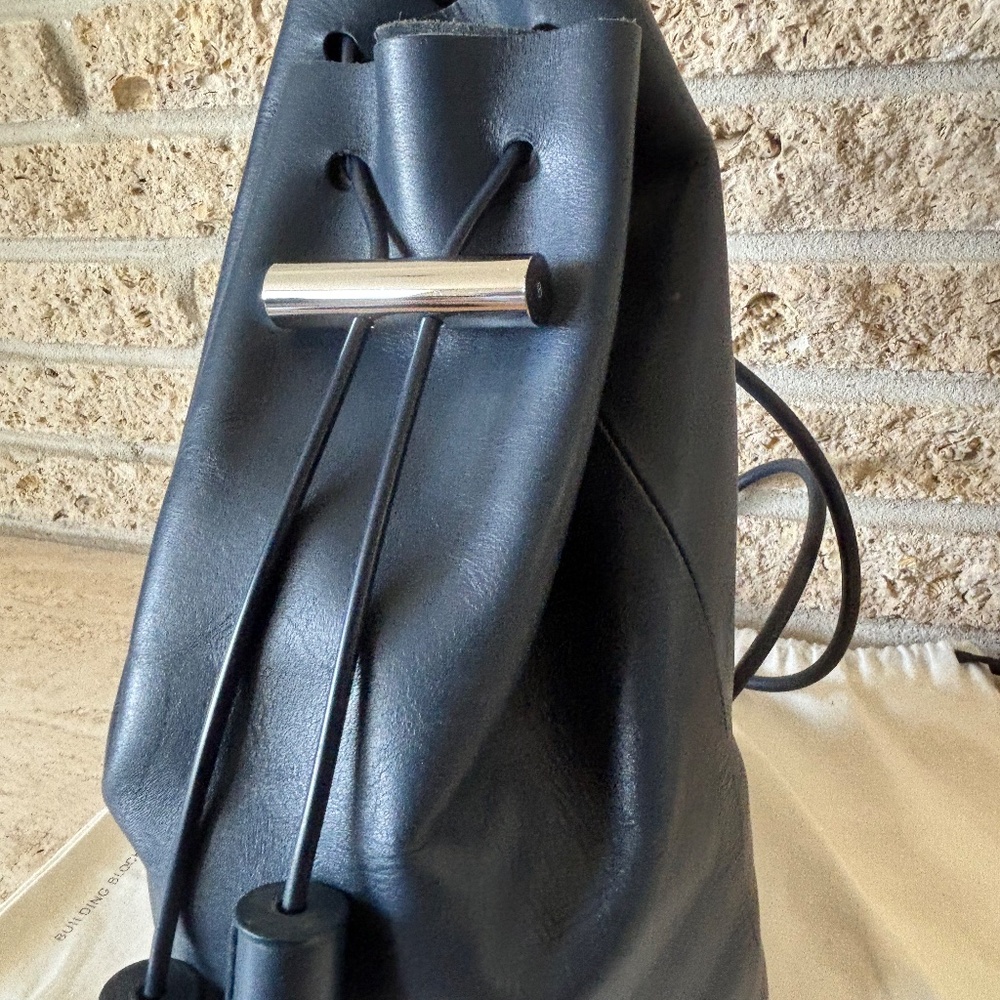 Building Block Navy Backpack Purse Bag Tassels Garment Bag - Picture 9 of 11